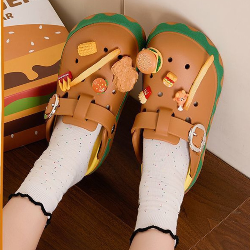 Funny Hamburger Summer Slipper - Summer Clothing Wraps review and price