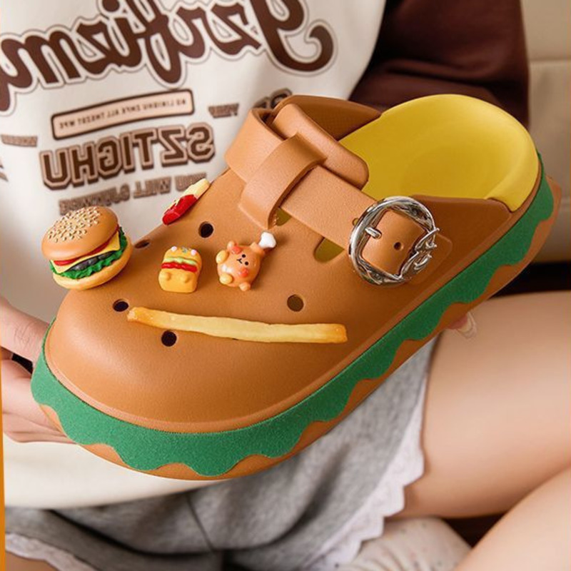 Funny Hamburger Summer Slipper - Summer Clothing Wraps review and price