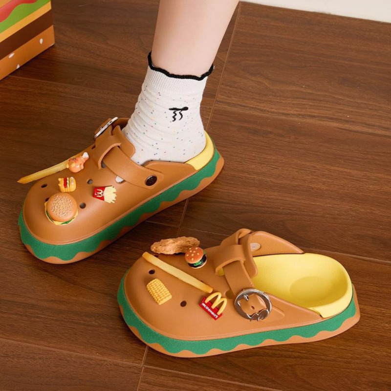 Funny Hamburger Summer Slipper - Summer Clothing Wraps review and price