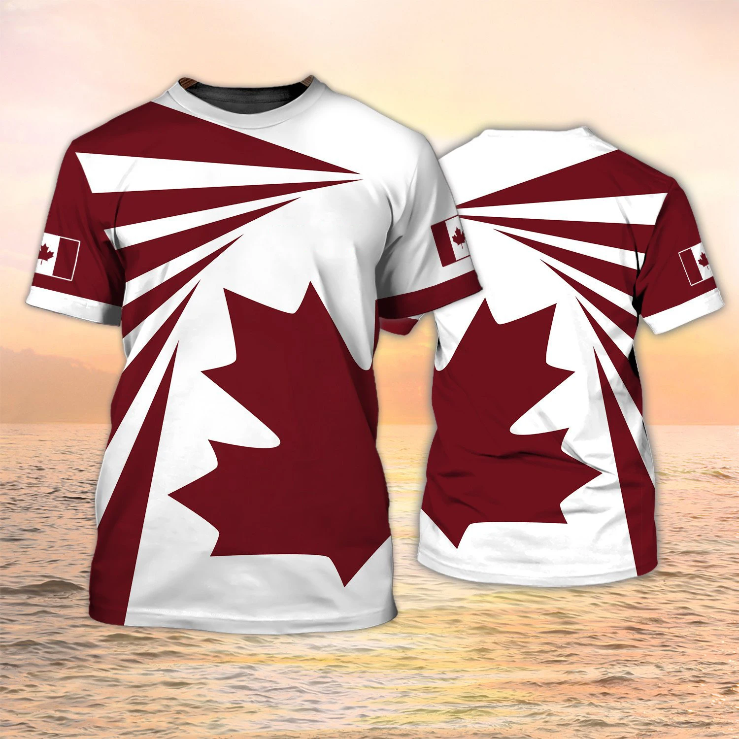 Canada Flag 3D Print T-Shirts  - Summer Clothing Women Canada review and price